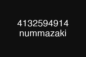 4132594914 nummazaki